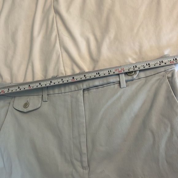 Theory Nadeema Relaxed Chino Pants Size 8, light blue capri Wide Leg, Cotton. - Picture 6 of 13